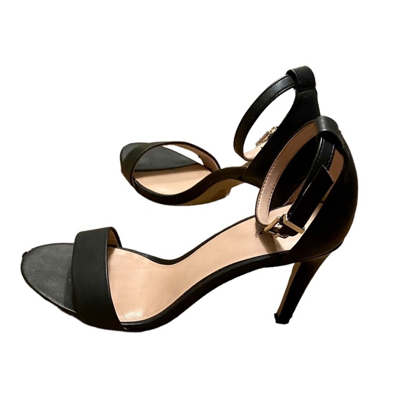 CALL IT SPRING VEGAN LEATHER HEELS ANKLE STRAP BLACK SIZE 8 STILETTO HEELS - Picture 5 of 16